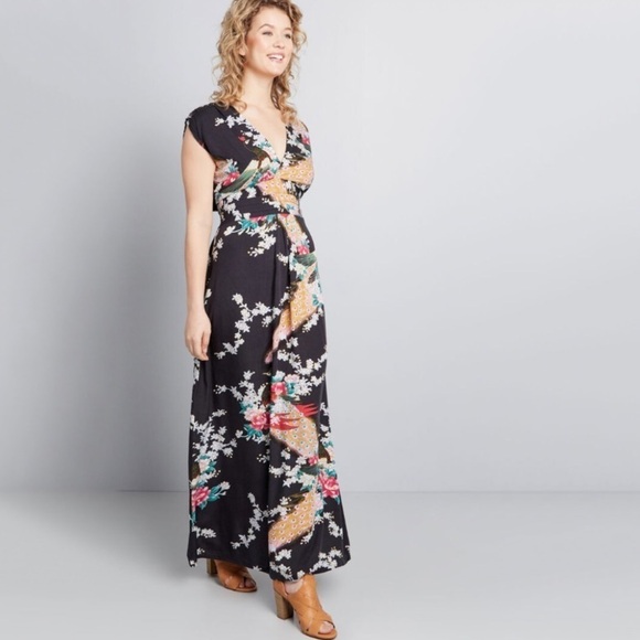 NWT Modcloth Feeling Serene Floral Maxi Dress - Picture 2 of 9